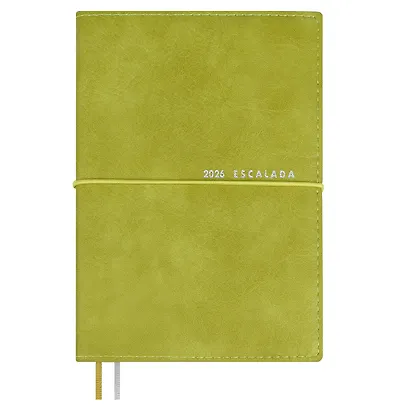 Ежедневник дат. 2026г. А6+ 128л "Шеврет" оливковый, кожзам, мягк. переплет, застёжка-резинка, закладка, тисн. фольгой, офсет, справ.мат-лы, 2 ляссе, инд.уп - фото 1