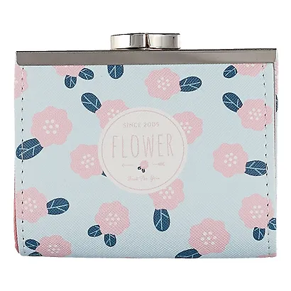 Кошелек с застежкой Цветы(PU)(10х9) - фото 1