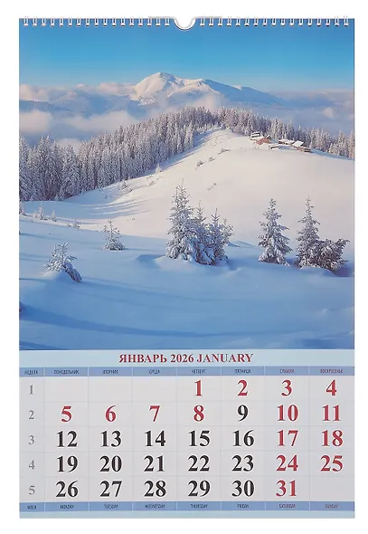 Календарь 2026г 320*480 "Времена года" настенный, на спирали - фото 2