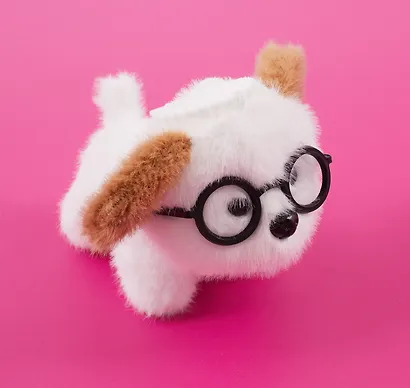 Брелок «Собачка белая в очках с коричневыми ушками», текстиль, 13 см - фото 3