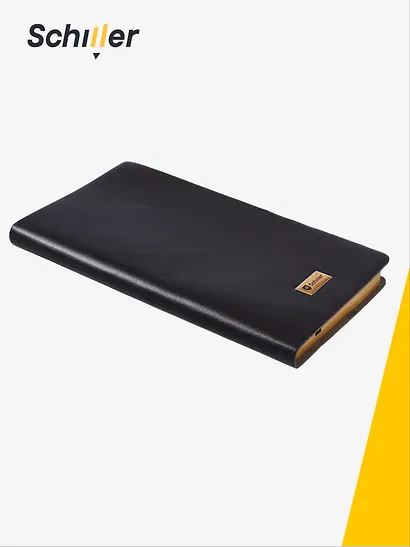 Записная книжка А6+ 96 листов, нелинованная/линейка, черная, Schiller - фото 2