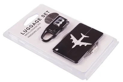 Travel набор Бирка и замочек для багажа (черный) (12-travel22-B6) - фото 2