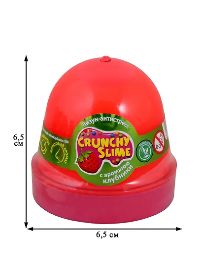 Лизун-антистресс TM Mr.Boo Crunchy slime Клубника - фото 2