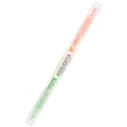 Текстовыделитель Double color, двухсторонний, в ассортименте - фото 1