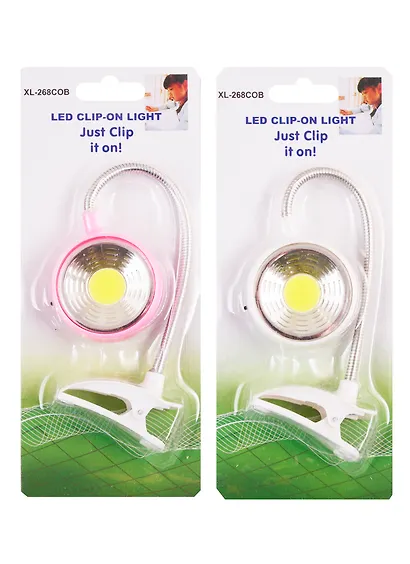 Мини-лампа LED с зажимом цветная (блистер) - фото 2