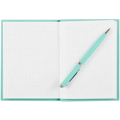 Записная книжка А6 80л тчк. "MATERIALS. TERRAZZO" интегр.обл., ламинация soft touch, тиснение фольгой - фото 3