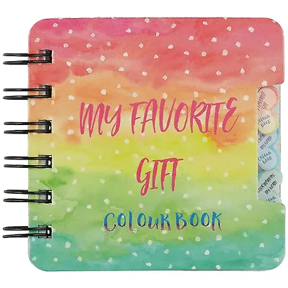 Записная книжка 90*90 55л лин. "Colour book" карт.обл., вырубка, спираль, инд.уп., ассорти - фото 4