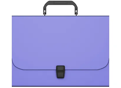 Портфель пластиковый "Matt Pastel" 372*252*42, фиолетовый, ErichKrause - фото 1
