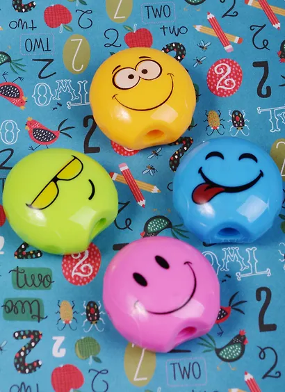 Точилка «Смайлы», 1 отверстие, пластик, в ассортименте - фото 3