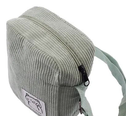 Сумочка на молнии кросс-боди (мятная) (вельвет) (16х14х6) (12-HanMa-768) - фото 4