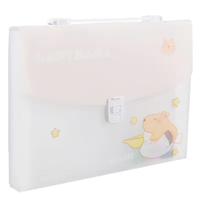 Портфель А4 12 отделений "Capybara" пластик, в ассортименте - фото 6