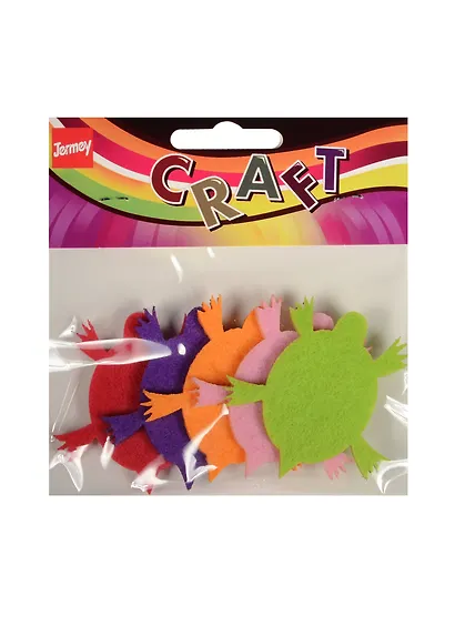 Набор для творчества Вырубки из фетра однослойные, черепашки, 5шт - фото 1