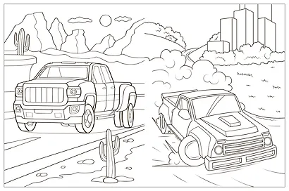 Раскраски с наклейками. Машины - фото 7