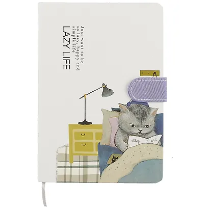 Блокнот с магнитной застёжкой «Кот. Lazy life», 256 страниц, А5 - фото 6