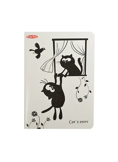 Тетрадь в клетку Marker Arte, Cat story, 60 листов, в ассортименте - фото 1