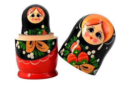 Сувенир, Матрешка. Хохлома 5м, h-15см, дерево М05-0015-4АУ - фото 3