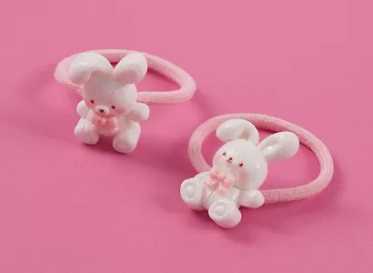 Набор резиночек Кролики (2шт) (пластик) (2,5см) (12-03907-B6) (Lafilaf) - фото 2