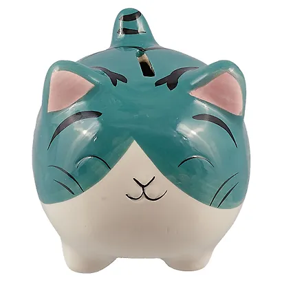 Копилка Котик цветной (керамика) (12х9) (12-7365-13464-1) - фото 2