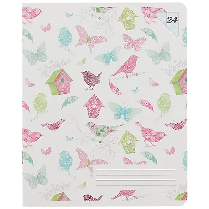 Тетрадь в клетку Academy Style, Flowers pattern, 24 листа, в ассортименте - фото 6