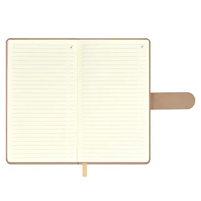 Ежедневник недат. А6+ 120л 110х190 "Бейбискин" бежевый, иск.кожа, тв.переплёт, тиснение фольгой, магнит.клапан, офсет, ляссе - фото 8