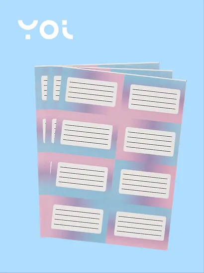 Наклейки для тетрадей Yoi, "Градиент", 24 штуки - фото 2