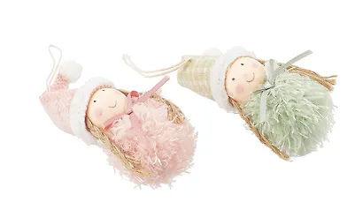 Новогоднее подвесное украшение Девочка-помпончик в шапочке (текстиль) (8см) (12-06277-NY-7) - фото 2