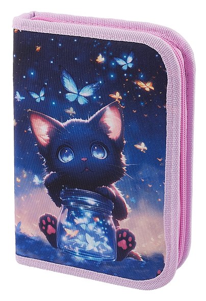 Пенал с наполнением «Night catcher», 1 отделение, 24 предмета, 21х14 см, Brauberg - фото 1