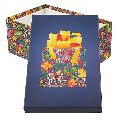 Коробка подарочная "НОВОГОДНЯЯ ИГРУШКА" 30.5*20*13см, Новый год, картон - фото 4