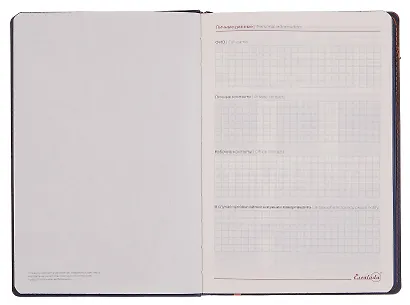 Ежедневник полудат. А5 192л "Тиволи делавэ" синий, кожзам, тв. переплет, обстрочка, офсет, закругл.углы, справ.мат-лы, 2 ляссе, инд.уп - фото 3