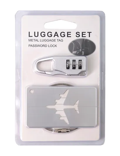 Travel набор Бирка и замочек для багажа (металл) (12-travel22-B7) - фото 1