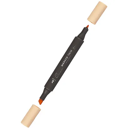 Маркер художественный "Сонет" неапол. телесная, двухсторон., тонк. и широк.долото, Сонет - фото 2