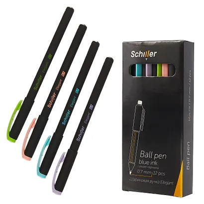 Ручка шариковая Schiller, Elegant, синяя 0,7 мм, в ассортименте - фото 5