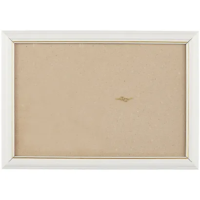 Рама со стеклом, дерево, белая с золотом, 20 х 30 см - фото 1