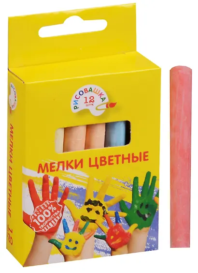 Мелки цветные «Рисовашка», 12 штук - фото 3