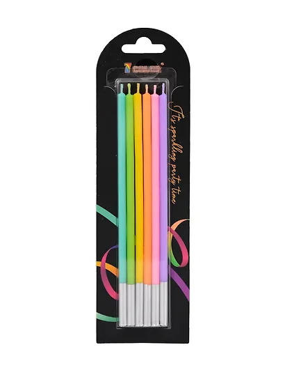 Набор свечей для торта Mix (разноцветные) (6шт) (15см) (12-7color-candle_17) - фото 1