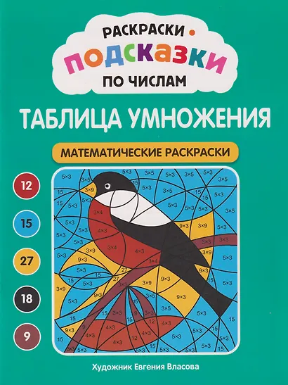 Раскраски-подсказки по числам. Таблица умножения: математические раскраски - фото 1