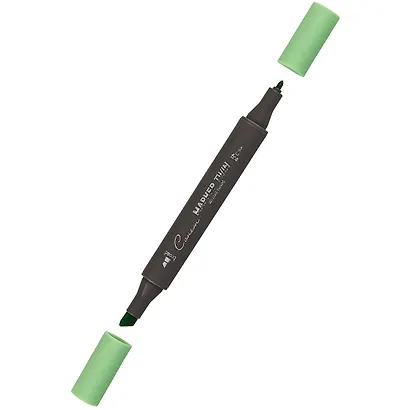 Маркер художественный "Сонет" ярко-зеленый, двухсторон., тонк. и широк.долото, Сонет - фото 2