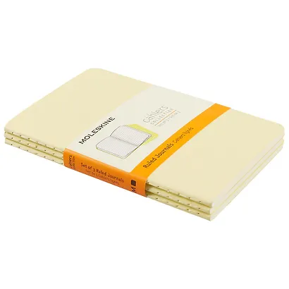 Записная книжка Moleskin Cahier Journal Pocket, 3 шт, нежно-жёлтая, 32 листа, А6 - фото 2