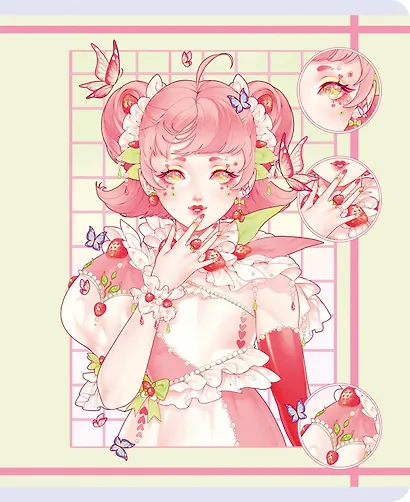 Тетрадь в клетку Listoff, "Cute girls (Эксклюзив)", 48 листов, в ассортименте - фото 2