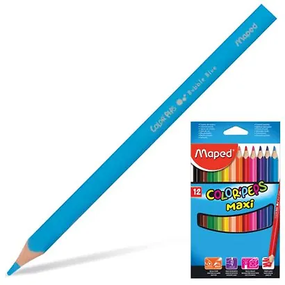 Карандаши цветные Maped, ColorPeps Maxi, 12 цветов - фото 1