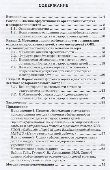 Методика оценки деятельности детских оздоровительных лагерей. Методическое пособие - фото 2