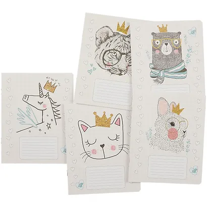 Тетрадь в линейку Academy Style, "Звери в коронах", 18 листов, в ассортименте - фото 7