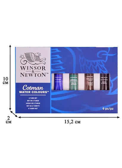 Краски акварельные "Cotman" для начинающих 6 цв,  8мл,  к/к, Winsor&Newton - фото 3