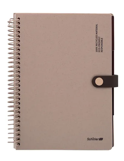 Тетрадь "ECO" B5, 80 листов в клетку, на спирали, на кнопке, Schiller - фото 3
