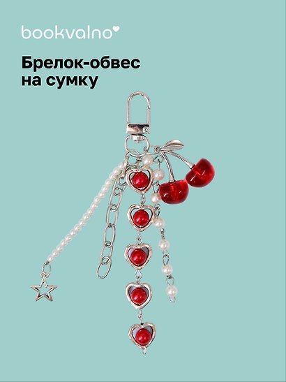 Брелок-обвес на сумку Вишенки красные (12-10192025-D147) - фото 1