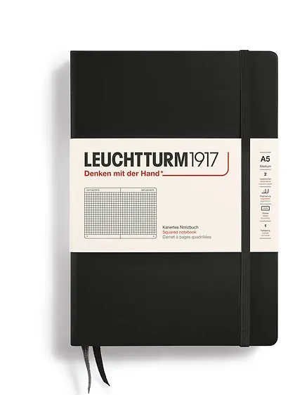 Книга для записей A5 125л кл. "Classic" тв.обл., черный, Leuchtturm1917 - фото 1