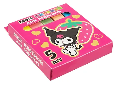 Мелки цветные "Kuromi" 5 цветов, Jumbo - фото 2