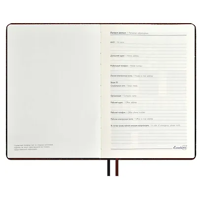 Ежедневник недат. А5+ 160л 175*245 "Аллигатор" коричневый, кожзам, тв.переплет, обл.поролон, блинтовое тиснение, офсет, ляссе, подар.упаковка - фото 6