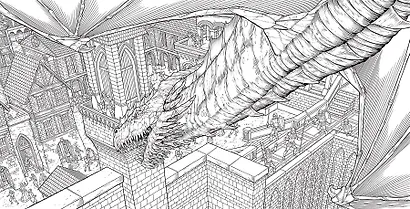 Coloring Through Enchanted Realms of Dragons, Unicorns, Fairies, and More Раскрашиваем  миры драконов, единорогов, фей / Книги на английском языке - фото 6