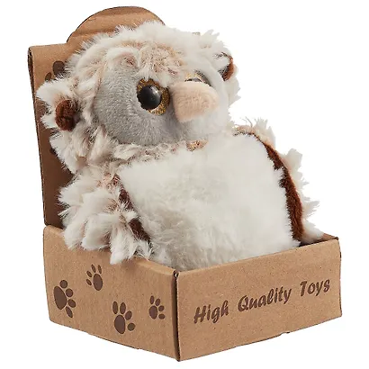 Мягкая игрушка Сова пушистая с блестящими глазками 12-01570-maotouying - фото 2